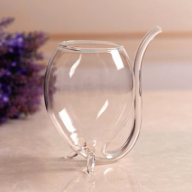 Glass Straw Wine Glass