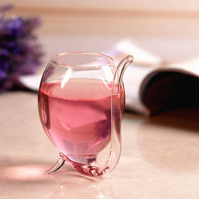 Glass Straw Wine Glass