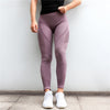 High-Waist Yoga Pants (Dark Purple)