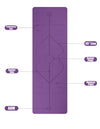 Line-Guided Eco-Friendly Yoga Mat (Purple)